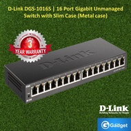 D-Link DGS-1016S | 16 Port Gigabit Unmanaged Switch with Slim Case (Metal case)
