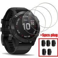 For Garmin Fenix 7X 6X Enduro EPIX 2 Instinct Forerunner 955 255 Glass Screen Protector Charging Port Dustproof Plug Cover Cap