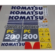 Excavator Sticker pc 200-7Komatsu GALEO