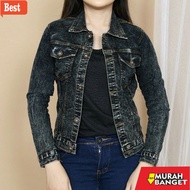 Hijaber JACKET BIONDY DENIM WOMEN'S CROP JEANS JACKET LATEST JINS JACKET SNOWBLACK KOREAN STYLE JACK