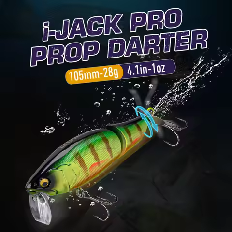 LEYDUN JACK Pro Minnow Fishing Lures 105mm 28g Floating swimming Rotating Tail Tail Hard Baits Noise