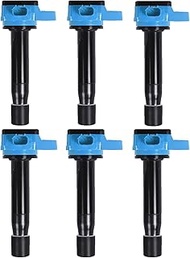 ENA Set of 6 Blue Ignition Coil Pack Compatible with Honda Acura Accord Crosstour Odyssey RL TL TSX 