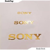 SONY Chrome Logo Sticker - Gold / Silver - GT sports car motor bike auto PS PlayStation home theater