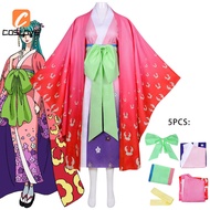 Anime ONE PIECE Kozuki Hiyori Cosplay Clothing Full Set Costume Suit for Woman Dress Kimono Cosplay 