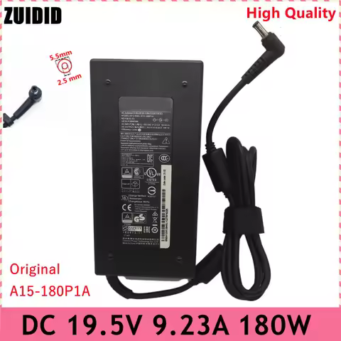 Original 180W 19.5V 9.23A 5.5*2.5MM A15-180P1A Laptop Adapter Charger For MSI GS70 GE62 GS63 GS70 WS