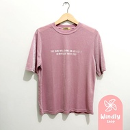 Pink glitter short sleeve T-shirt - preloved pink T-shirt