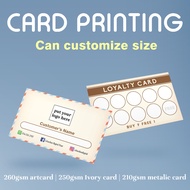[100pcs] Card Printing 260gsm card Printing 80mmx80mm 150mmx150mm A6 size Printing thank you card lo