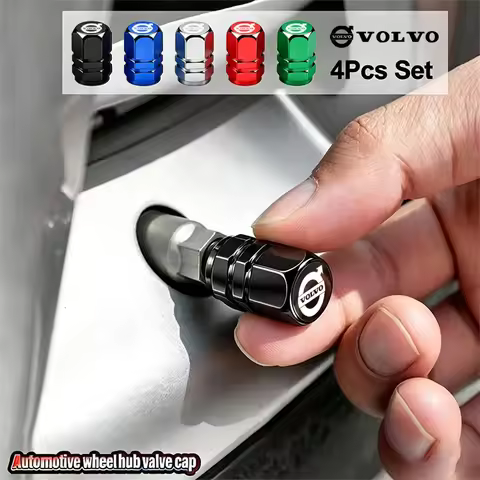 4Pcs Car Wheel Tire Valve Stem Caps Dust Cover Auto Accessories For Volvo V60 V40 XC90 S60 C30 XC60 