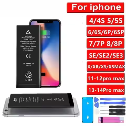 4323mAH Original Battery for IPhone 6S 7 6 8 Plus SE 2020 XS X XR 11 Pro Max 12 Mini 13 14 High Capa