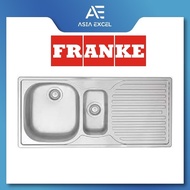 FRANKE PFX651 100CM DOUBLE BOWL STAINLESS STEEL KITCHEN SINK WITH DRAINER