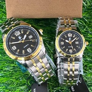 Olevs Polo Jam Tangan Couple Set Waterproof Fashion Dial Stainless Steel Strap Watch Luxury Cale