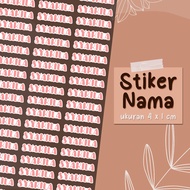 NAME STICKER FONT SHAPE