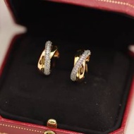 Cartier 卡地亚trinity系列三色金三环耳扣