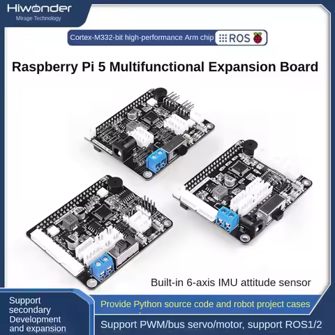 Hiwonder Raspberry Pi 5 Expansion Board Servo Motor Driver ROS Robot Manipulator Arm Smart Car Contr
