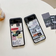 Samsung Z Flip 3/4 5G Samsung Phone Case Protective casetify Folding Red White Label