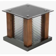 BRAND NEW SL CHENGAI WOOD + STAINLESS STEEL BODY & TEMPERED GLADSS OUTDOOR GATE LIGHT