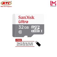 Thẻ nhớ MicroSDHC SanDisk Ultra 667X 32GB 100MB/s - tặng đầu đọc thẻ OEM (Bạc) Nhat Tin Authorised S