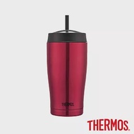 【THERMOS 膳魔師】不鏽鋼真空吸管隨行瓶0.65L -桃色(TS405PK)