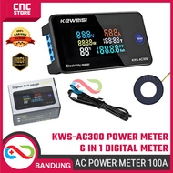 KWS-AC300 6in1 Digital Power Meter 100A/10A Close CT – KWh Meter, Watt Meter, AC Ampere MeterVOLT