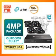 TP-Link 4MP AI CCTV VIGI C340&C440 (4MM)ALL IN ONE Bundle With PoE NVR NVR1004H-4P Full Color Wired 