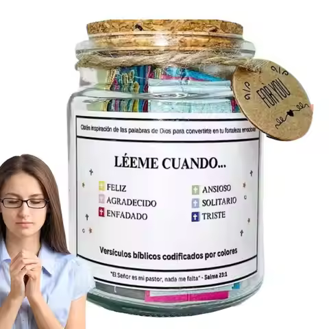 Bible Verse Jar Spanish Scripture Prayer Hope Bible Verse Jar Positive Thinking Emotional Support Sc