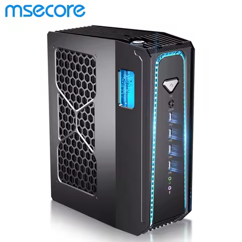 Msecore Intel Core I9-14900KF RTX5070 Dedicated Card Liquid Cooling Mini PC Windows 11 Gaming Deskto