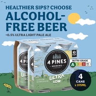 4 Pines Ultra Low Alcohol-Free Pale Ale - Pack of 4 x 375ml Cans [Craft Beer]