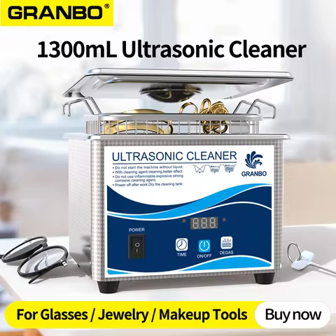 New Household Ultrasonic Cleaner 1L 35W 60W Digital Degas Cavitation 30mins Timer Washer Jewellery S