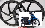 ล้อแม็ก Daiichi แม็กไดอิจิ ลาย Racing 68 สำหรับรุ่น WAVE-100S ปี2005, WAVE-125R,WAVE-X (มีกระปุกไมล์/จานหน้า 4รู) สีดำ(ผลิตในประเทศไทย)