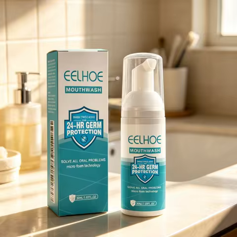 EELHOE Foam Mouthwash Prevent Tooth Decay Plaque Removal Bad Breath Treatment 24 Hour Protection Gum