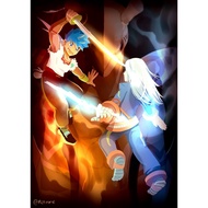 Poster A4 Breath of Fire III Ryu vs Fou-Lu, BoF3, Glossy