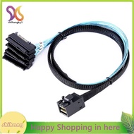 SAS 29 Pin SFF8482 to Mini SAS HD 12G SFF8643 4 Port High-Speed Cable Connector with 15 Pin SATA Pow