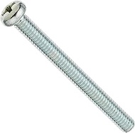 Steel Pan Head Machine Screw, Zinc Plated, Meets JIS B1111, 2 Phillips Drive, M4-0.7 Thread Size, 40