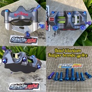 BREMBO GP4RX CALIPER TITANIUN BOLT TITANIUM BOLT FOR BREMBO GP4RX CALIPER BREMBO 4 PASON CALIPER TIT