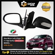 (MLL) PERODUA VIVA ELITE SIDE MIRROR LEFT & RIGHT WITH LAMP AUTO - (7 WIRE)