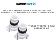 SET OF 2 PCS FRONT STOPPER + CUSTOM JEEP HARDTOP 1F 2F HARDNESS 60 STOPPER HEIGHT 9.6CM