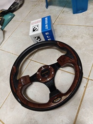 PA พวงมาลัยแต่ง วง12นิ้ว+พร้อมคอตรงรุ่น toyota mighty x D4D vigo ตรงรุ่น สวยมากๆ