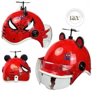 🪼DOLPHIN HELMET WITH GLASSES – FOR KIDS (HEAD RING < 51CM) SUPERMAN SPIDER-MAN LABUBU LOOPY DORAEMON
