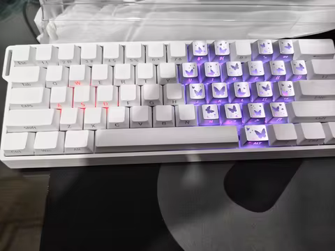 AULA WIN60 HE Magnetic Keyboard 21 Keys Butterfly Keycaps Wired 8K Return RGB Hotswap Customized E-s
