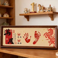 Baby Hundred Days Commemorative Hand Footprints Newborn Hundred Days Old Baby Full Month One Hundred