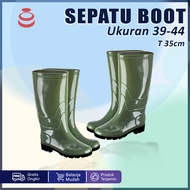 SSBO Sepatu Boots Pria Wanita Dewasa Sepatu Karet Hijau Sepatu Boot Berkebun PVC Tahan Air COD