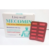 Live-Well Mecomin Mecobalamin 500mcg 10's Capsules