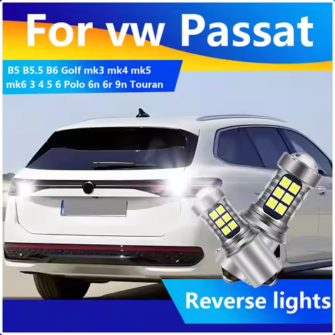 2PCS LED Reverse Light Backup Blubs 1156 6000K BA15S P21W Lamp For VW Passat B5 B6 Golf mk3 mk4 mk5 