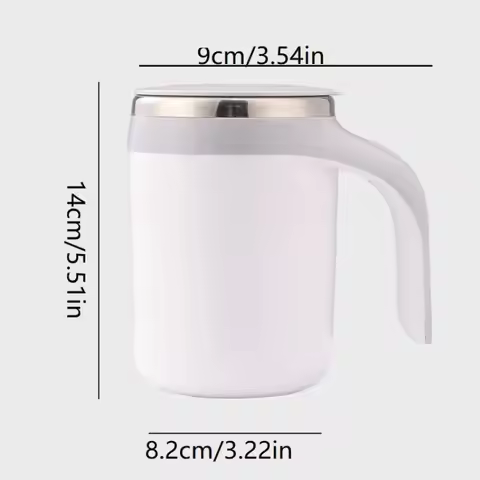 Travel Coffee Cup Insulated Rotating Mixing Cup For Office 380ml Self Stirring Mug Automatic Magneti
