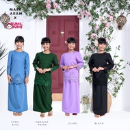 Baju kurung moden lace raya budak kanak-kanak perempuan 2022 black hitam purple lilac emerald green 