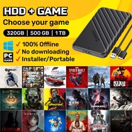 Harddisk + PC Game Installer (320GB/500GB/1TB) Request Your Games | Custom External HDD For Windows