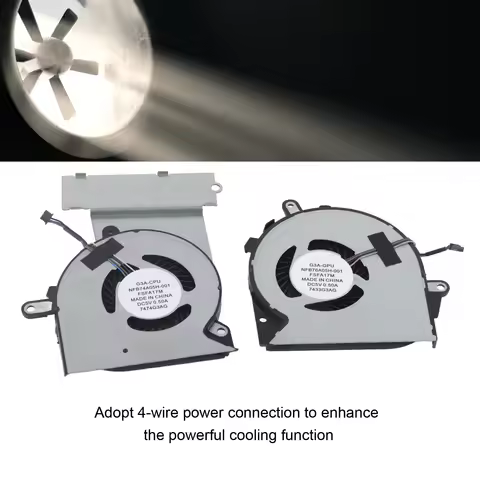 4pin CPU Cooling Fan Computer Case Cooler Ventilator Fit for HP OMEN 15‑ce/17‑an CPU Cooling Fan CPU