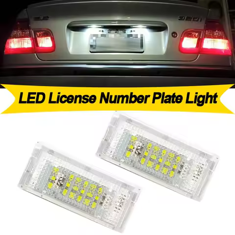 2PCS For BMW 3-series E46 4D 5D 1998 1999 2000 2001 2002 2003 2004 2005 LED Car Number Plate Light L