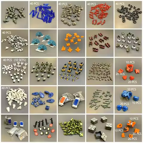 Lot Helemt Shoulder Pads Rifle Bullet Accessory Fits For Mega Bloks Construx UNSC Marine Hunter Elit