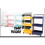 🔥【BARANG SEDIA ADE】🔥3Tier Multifunction Storage Trolley Rack Office Shelves / IKEA TROLLEY/Home Kitchen Rack